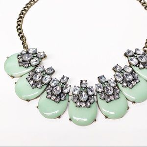 BaubleBar mint tear drop stone necklace
